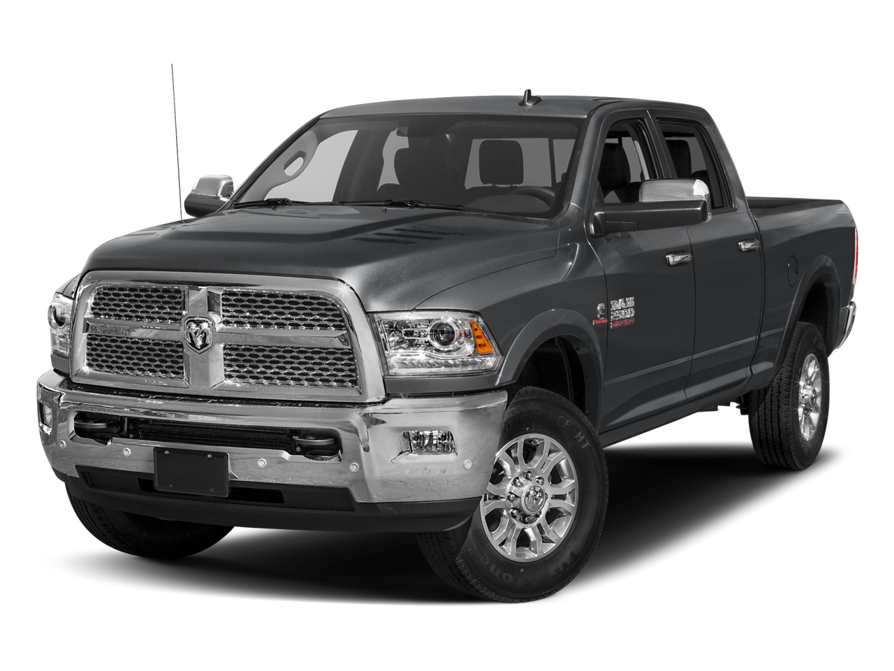 2017 RAM 2500 Laramie in Granite Crystal Metallic Clearcoat — front three-quarter view