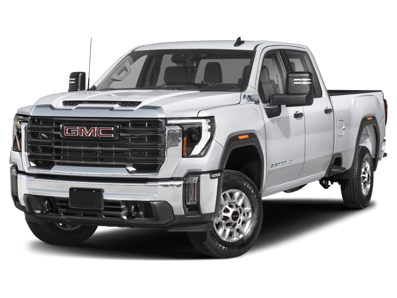 2025 GMC Sierra 2500 HD Denali in White Frost Tricoat — front three-quarter view