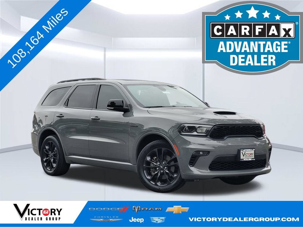 2021 Dodge Durango R/T in Destroyer Gray Clearcoat — front three-quarter view