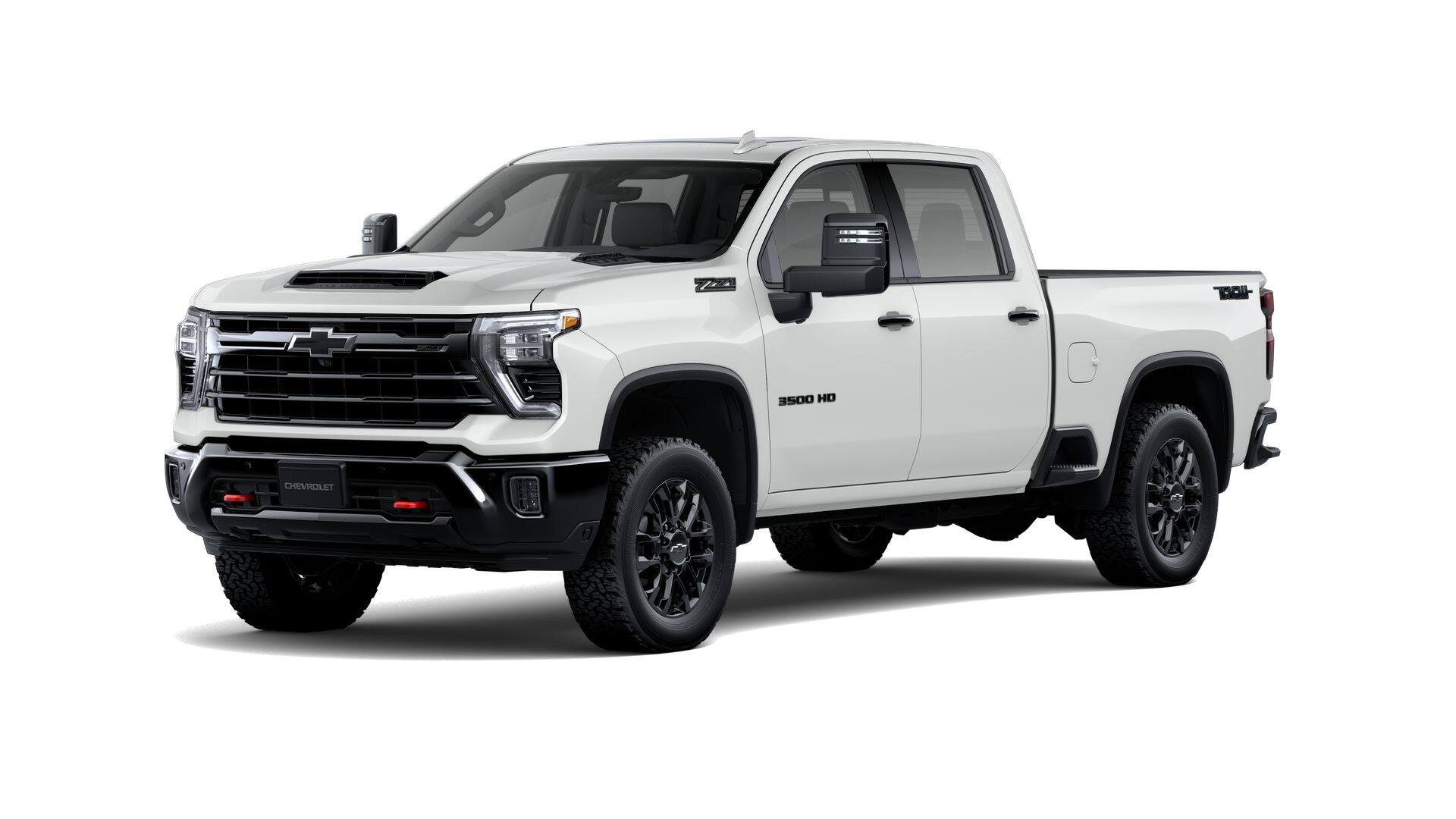 2026 Chevrolet Silverado 3500 HD LTZ in Summit White — front three-quarter view