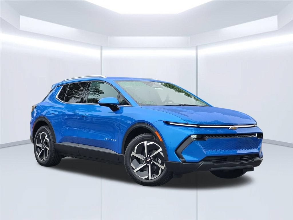 2026 Chevrolet Equinox EV LT in Riptide Blue Metallic — front three-quarter view