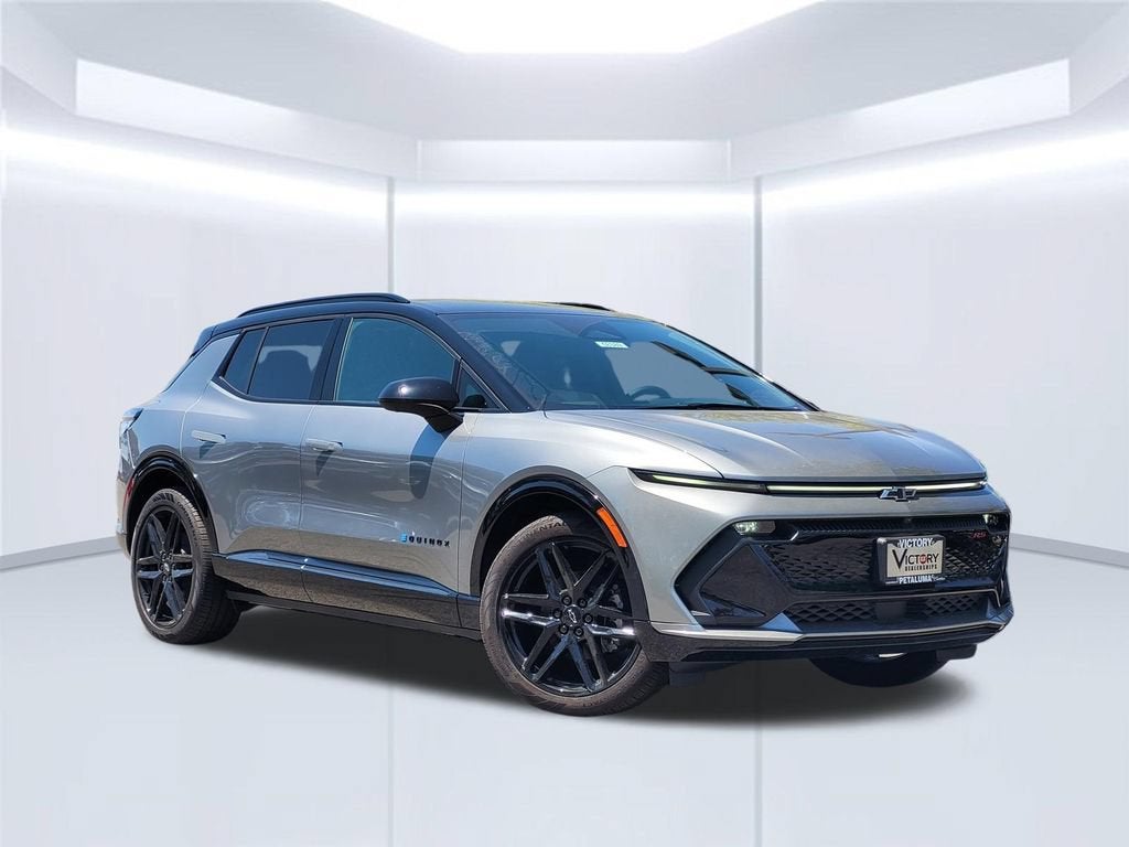 2026 Chevrolet Equinox EV RS in Sterling Gray Metallic — front three-quarter view